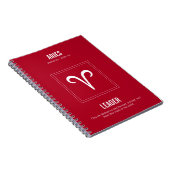 Aries Astrologie-Zeichen Notizblock (Rechte Seite)