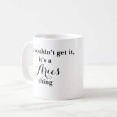 Aries Astrologie Zodiac Funny Mug Kaffeetasse (Vorderseite Links)