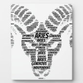 Aries Astrologie Zodiac Sign Word Cloud Fotoplatte (Vorderseite)