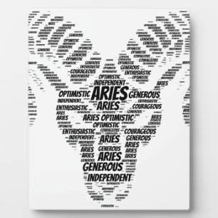 Aries Astrologie Zodiac Sign Word Cloud Fotoplatte
