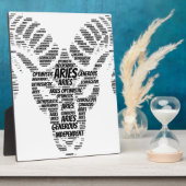 Aries Astrologie Zodiac Sign Word Cloud Fotoplatte (Seite)