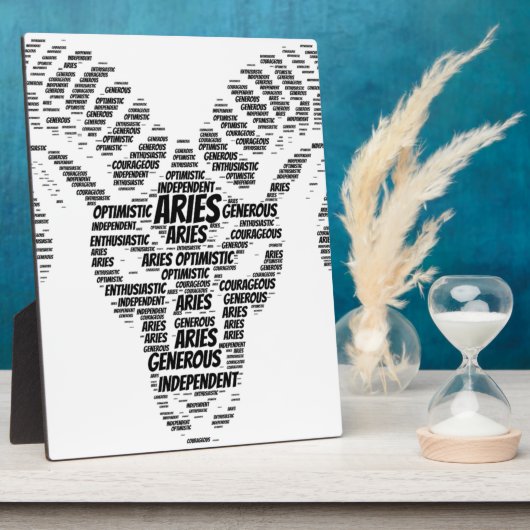 Aries Astrologie Zodiac Sign Word Cloud Fotoplatte (Seite)