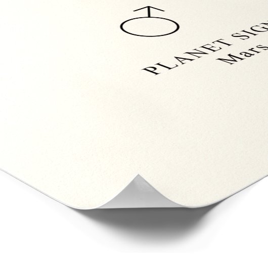 Aries Astrologisches Schild Poster (Ecke)