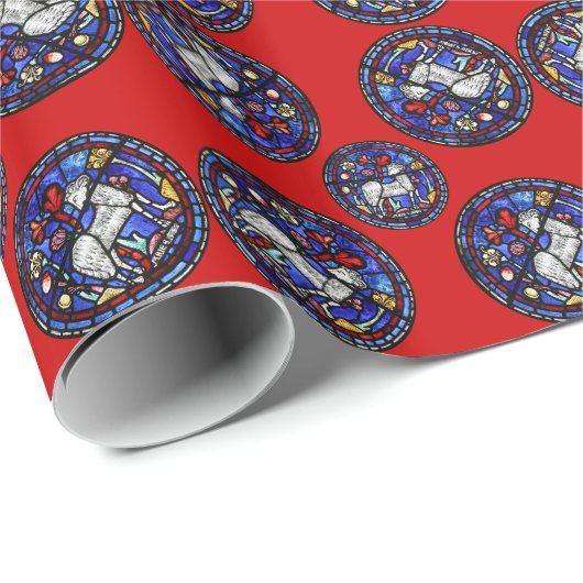 Aries Astrology Gothic gestaltetes Glas Windows WP Geschenkpapier (Rolleneckpunkt)