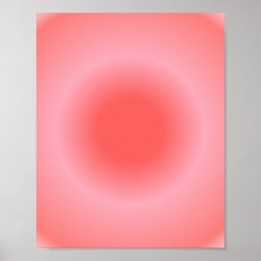 Aries Aura Gradient Zodiac, Rosa Farbton Poster (Vorne)