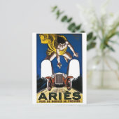 Aries Automobile - Vintage französische Werbung Postkarte (Stehend Vorderseite)