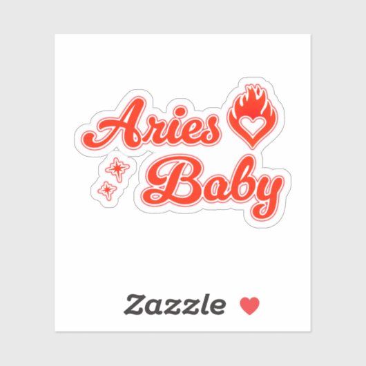 Aries baby  aufkleber (Blatt)