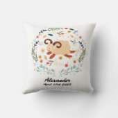 Aries Baby - Niedlich & scharf - Zodiac-Zeichen Kissen (Rückseite)