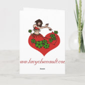 Aries Belly Dancer Feiertagskarte (Rückseite)