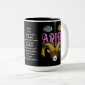 Aries Birth Sign Zodiac Tasse (VorderseiteRechts)