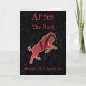 Aries Birthday Card Karte (Vorderseite)