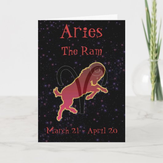 Aries Birthday Card Karte (Vorderseite)