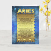 Aries Birthday Card - Zodiac Birthday Card - Aries Karte (Gelbe Blume)