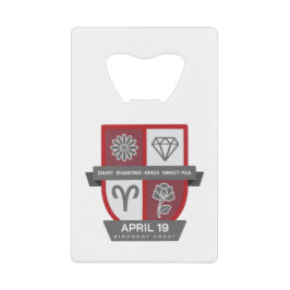 Aries Birthday Crest™ for April 1-19 Jewelry Geldbeutel Flaschenöffner