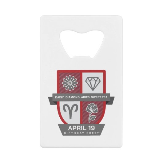 Aries Birthday Crest™ for April 1-19 Jewelry Geldbeutel Flaschenöffner (Vorderseite)