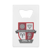 Aries Birthday Crest™ for April 1-19 Jewelry Geldbeutel Flaschenöffner (Rückseite)