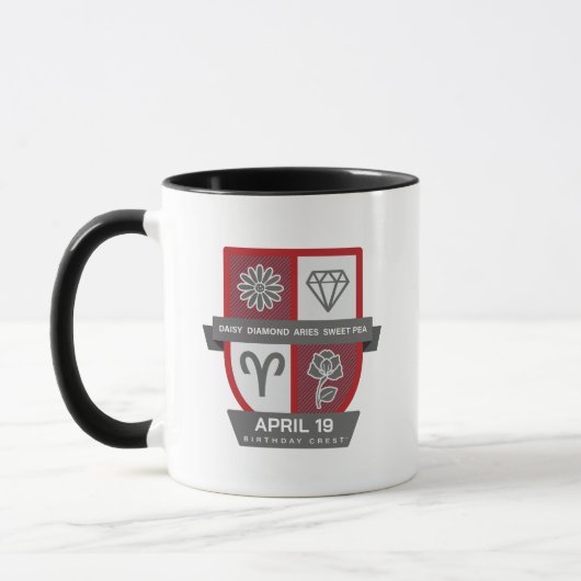 Aries Birthday Crest™ for April 1-19 Mug Tasse (Links)