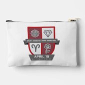Aries Birthday Crest™ for April 1-19 Zubehörtasche (Rückseite)