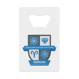 Aries Birthday Crest™ for March 21-31 Jewelry Geldbeutel Flaschenöffner