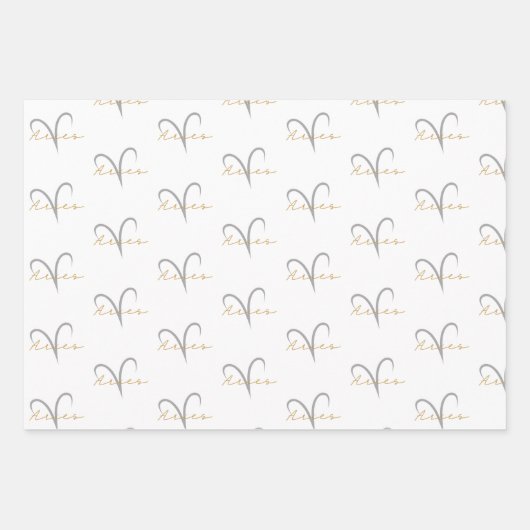 Aries Birthday Geschenkpapier Set (Vorderseite 3)