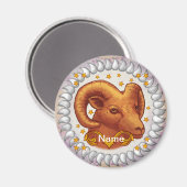 Aries Birthday-Magnet Magnet (Vorderseite/Rückseite)