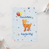 Aries Birthday (März 21. - 19. April) Card Karte (Vorderseite/Rückseite Beispiel)
