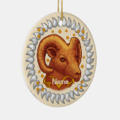 Aries Birthday-Ornamente Keramik Ornament (Rechts)