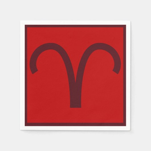 Aries Birthday Party Napkins Serviette (Vorderseite)