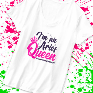 Aries Birthday Queen Astrologie Zodiac Sign Soul T-Shirt