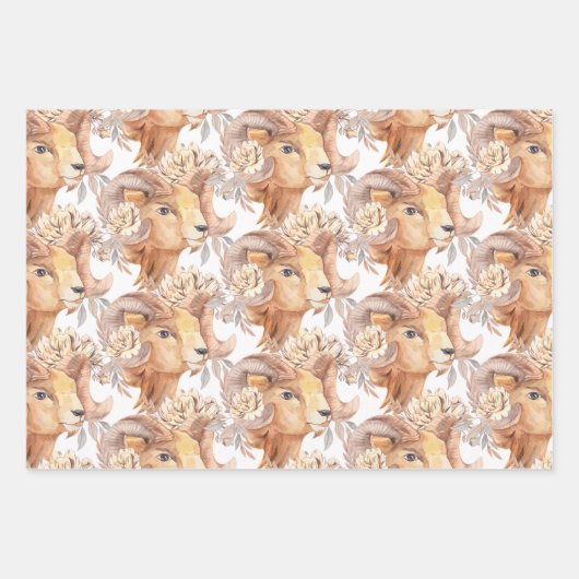 Aries Birthday Wrapping Paper Sheets Geschenkpapier Set (Vorderseite 2)