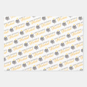 Aries Birthday Zodiac Bighorn Ram Animal Art Crown Geschenkpapier Set (Vorderseite 3)