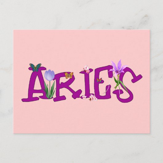 Aries-Blume Postkarte (Vorderseite)