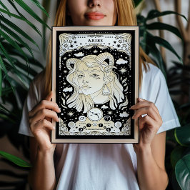Aries Bold und Dynamic - Astrologie Art Poster