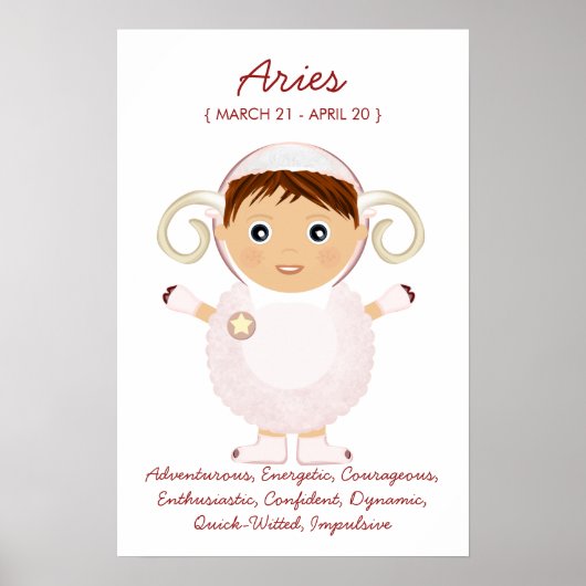 Aries - Boy Horoskop Poster (Vorne)