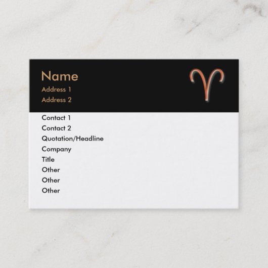 Aries Business Card Visitenkarte (Vorderseite)