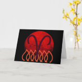 Aries Card Karte (Gelbe Blume)