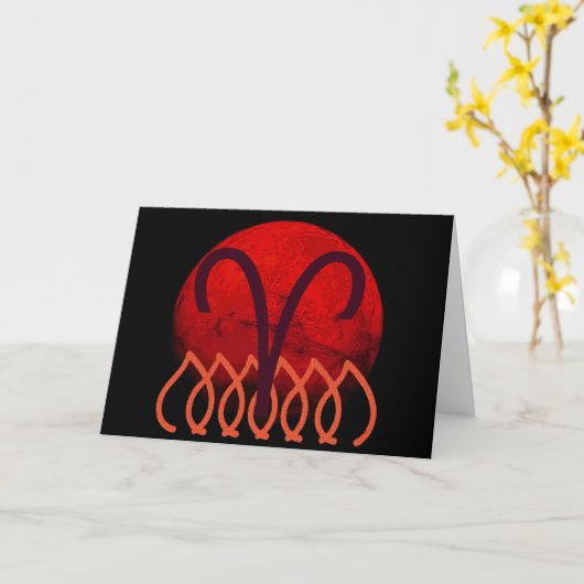 Aries Card Karte (Gelbe Blume)