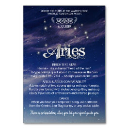 Aries Center-Tischkarte Tischnummer