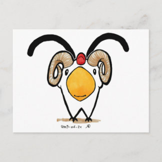 Aries Chicken Postcard Postkarte