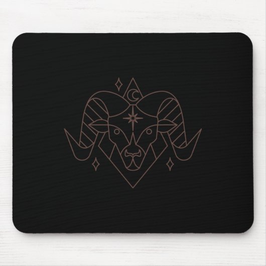 Aries Christmas Zodiac Horoskop Astrologie Mousepad (Vorne)
