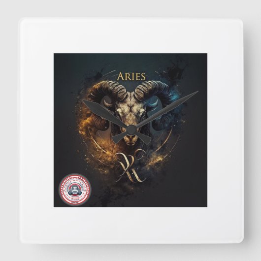 ARIES CLOCK QUADRATISCHE WANDUHR (Vorderseite)