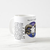 Aries Coffee Tasse für Zodiac Liebhaber (Vorderseite Links)