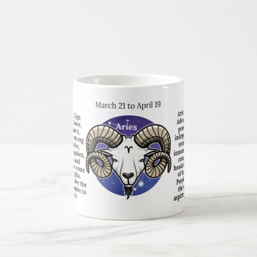 Aries Coffee Tasse für Zodiac Liebhaber (Mittel)