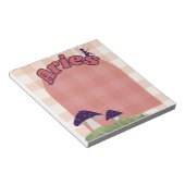 Aries Cogattcore Whimsical Fairy Mushroom Design Notizblock (angewinkelt)
