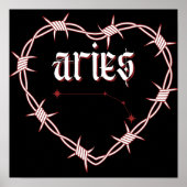 Aries Constellation Gothic Dark Celestial Art Poster (Vorne)