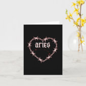 Aries Constellation Gothic Edgy Celestial Birthday Karte (Gelbe Blume)