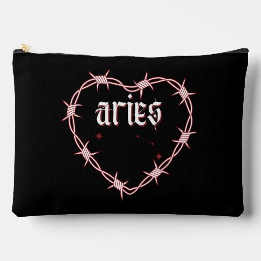 Aries Constellation Gothic Edgy Celestial Birthday Zubehörtasche (Vorderseite)
