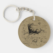 Aries Constellation Hevelius 1690 März 21 - Apr19 Schlüsselanhänger (Vorderseite)