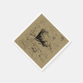 Aries Constellation Hevelius 1690 März 21 - Apr19 Serviette (Ecke)