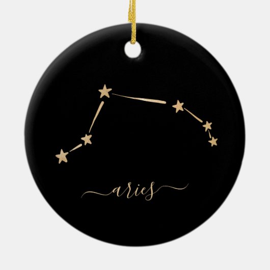 Aries Constellation Keramik Ornament (Hinten)